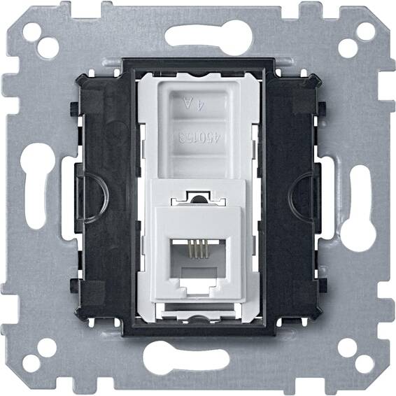 Розетка телефонной RJ12 Schneider Electric коллекции Merten, скрытый монтаж, MTN463501