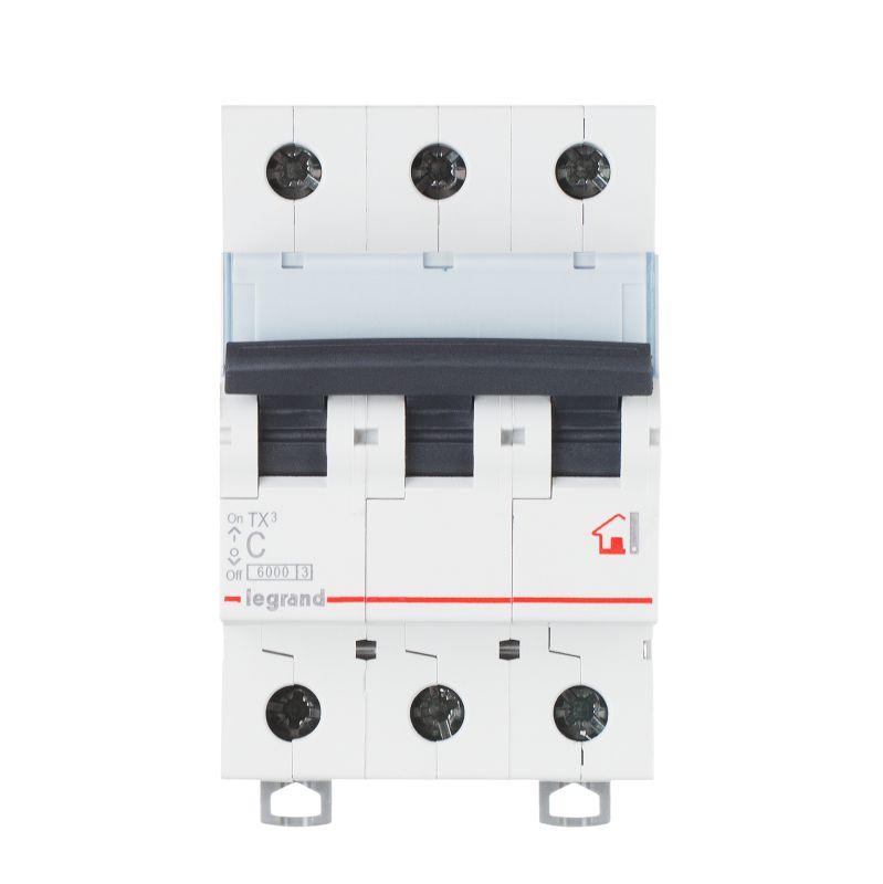 Выключатель автоматический модульный 3п C 50А 6кА TX3 6000 3мод. 400В Leg 404061