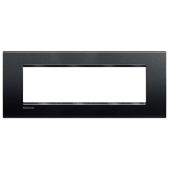 Рамка 7 модулей BTicino LIVING LIGHT, антрацит, LNA4807AR