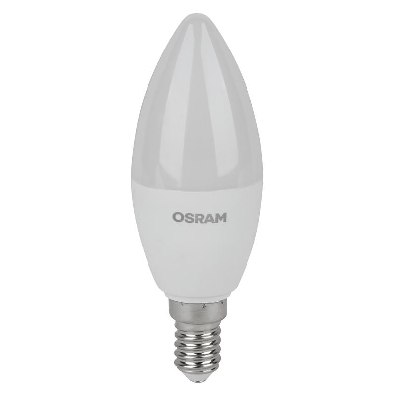 Лампа светодиодная LED Value LVCLB60 7SW/830 свеча матовая E14 230В 2х5 RU (уп.5шт) OSRAM 4058075577923