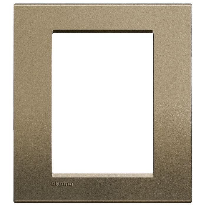 Рамка 3+3 модуля BTicino LIVING LIGHT, коричневый шелк, LNA4826SQ